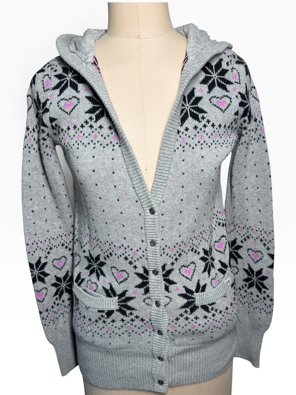 Victoria’s Secret Pink Fairisle Cardigan Y2K Size S